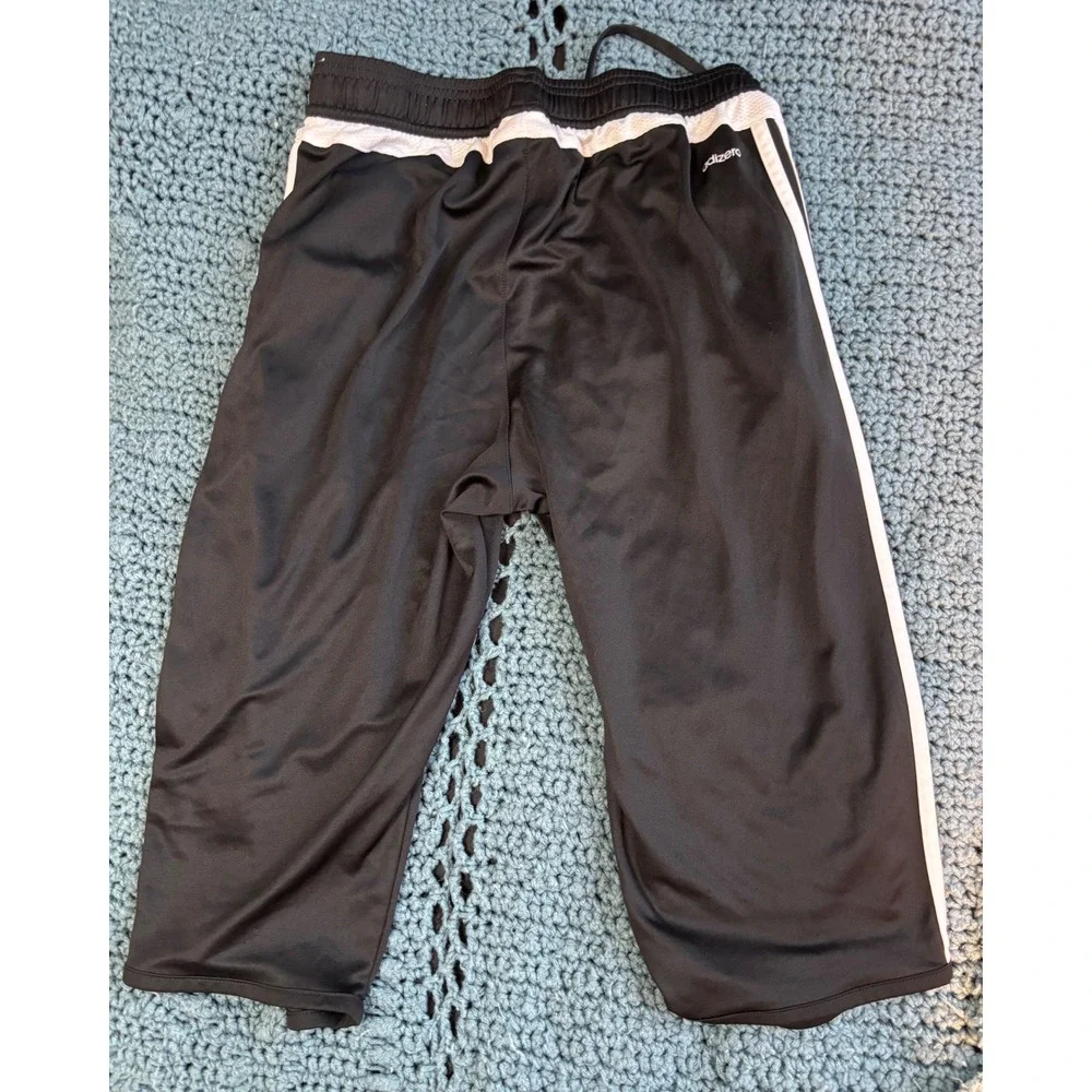 Adidas Climacool Adizero Soccer Training Pants Black White Cropped Mens Small